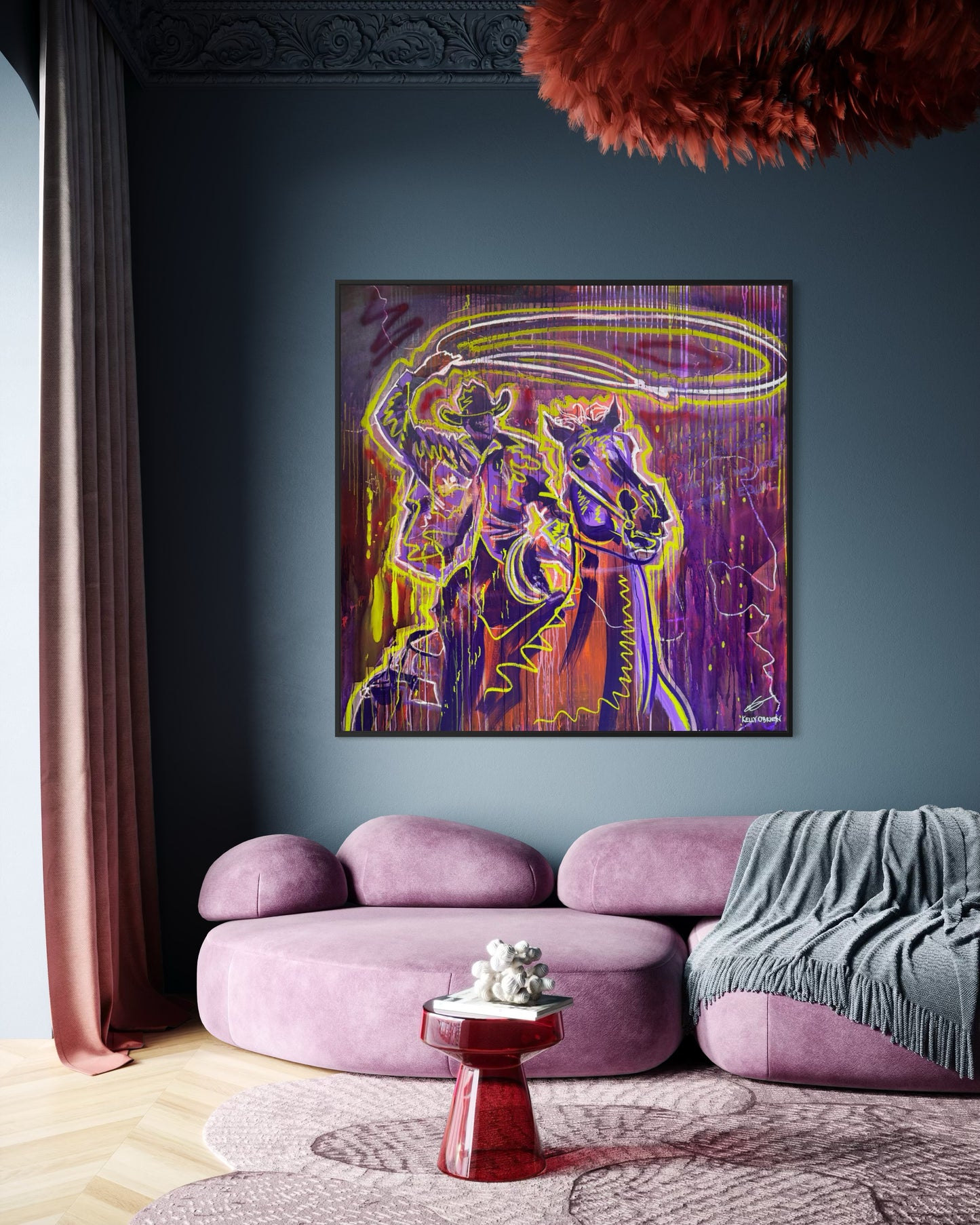 Neon Lasso by Kelly O'Brien shown in an interior
