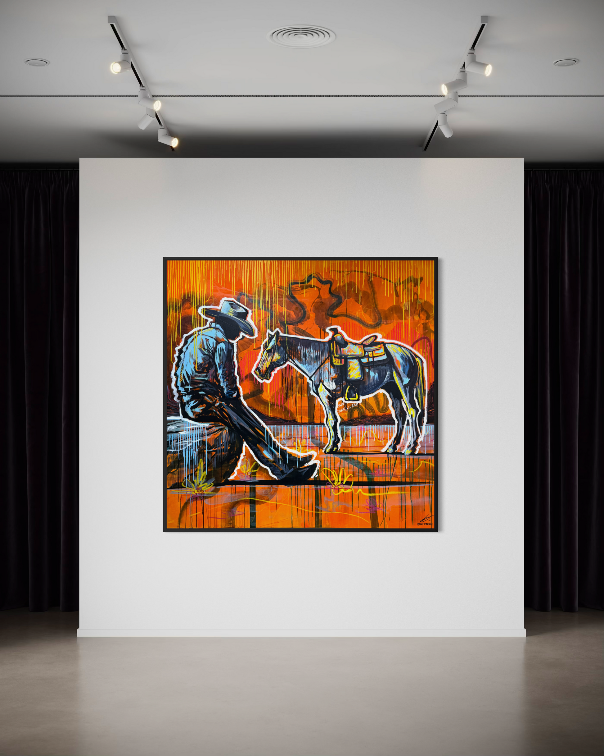When the Dust Settles by Kelly O'Brien in a gallery setting