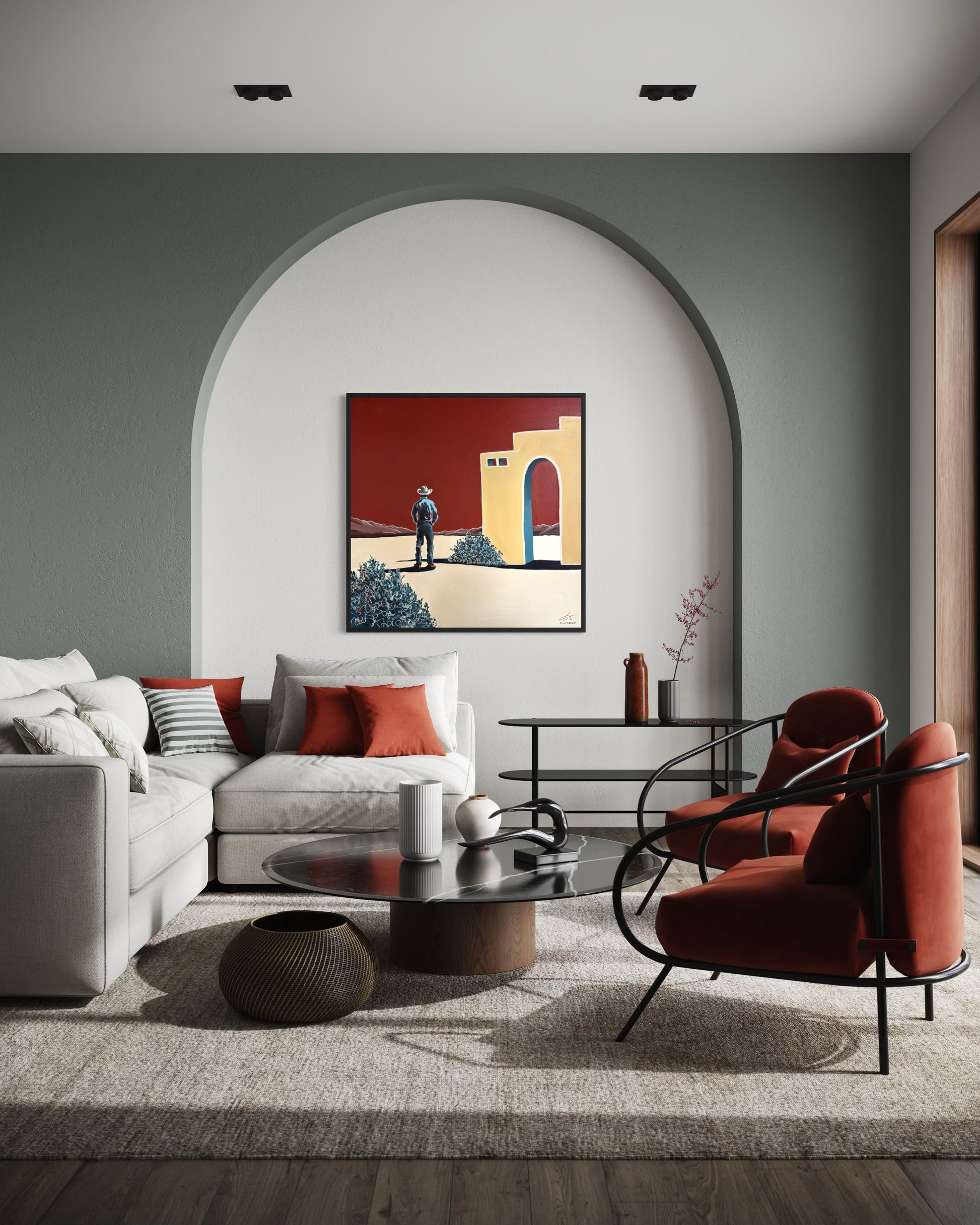 Desert Prayer by Kelly O'Brien shown in an interior