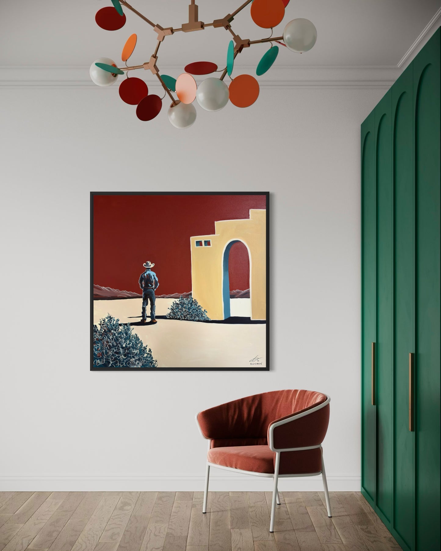 Desert Prayer by Kelly O'Brien shown in an interior