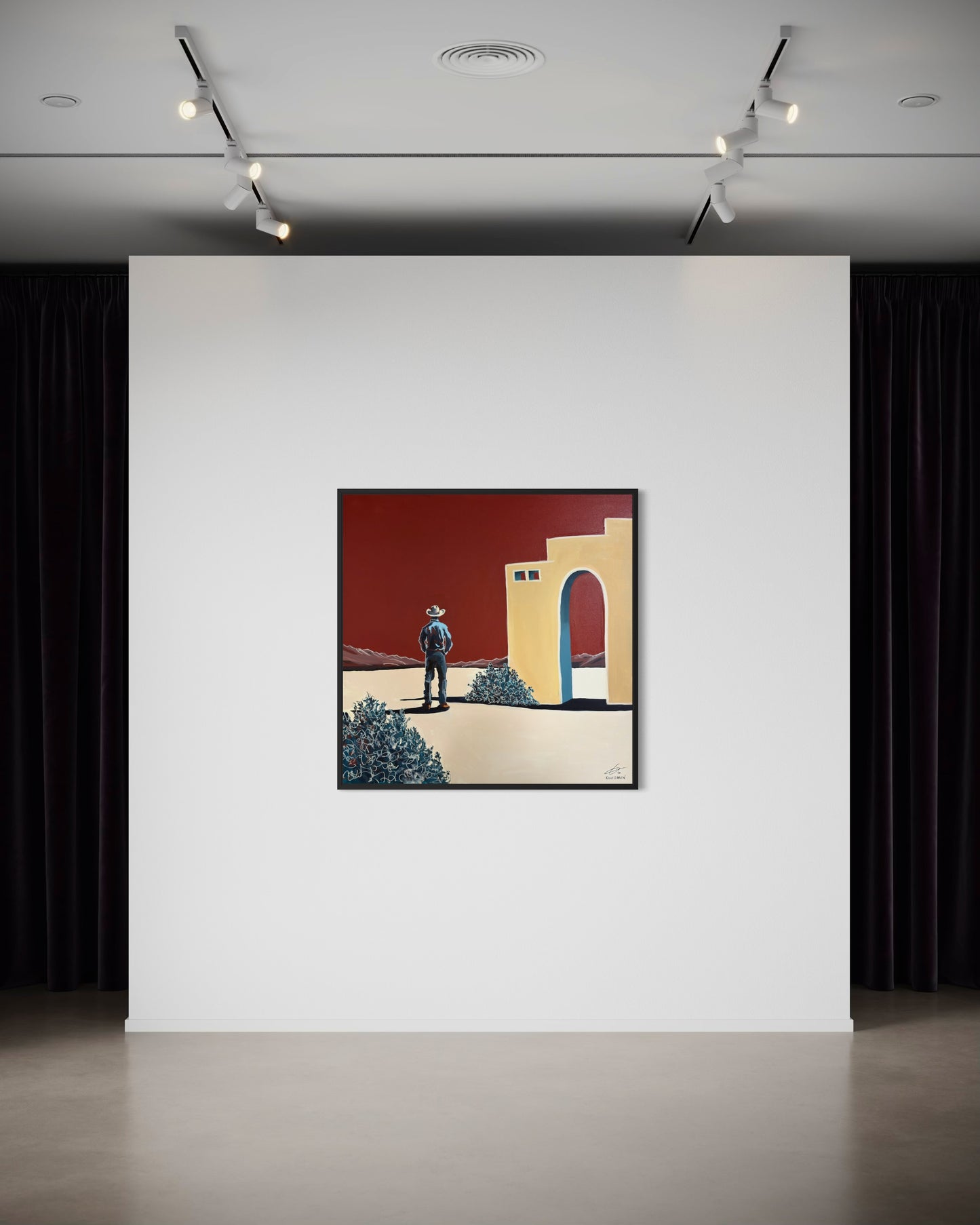 Desert Prayer by Kelly O'Brien in a gallery setting