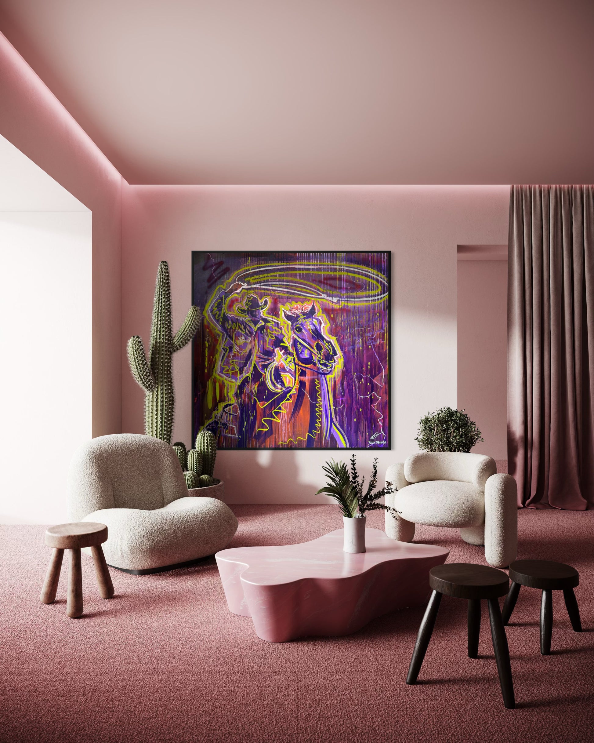 Neon Lasso by Kelly O'Brien shown in an interior